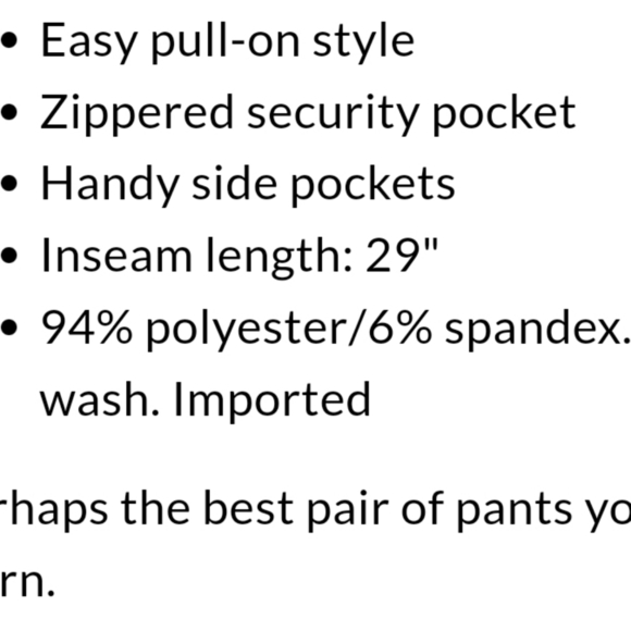 NEW! LANDS' END Plus Size High Rise Floral Straight Leg Active Pants 14/16. - Picture 9 of 9